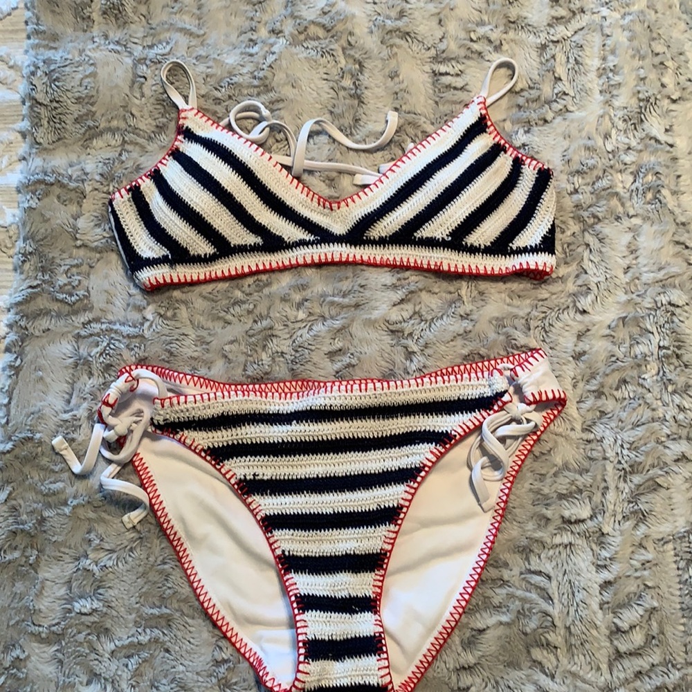 Patriotic knit bikini